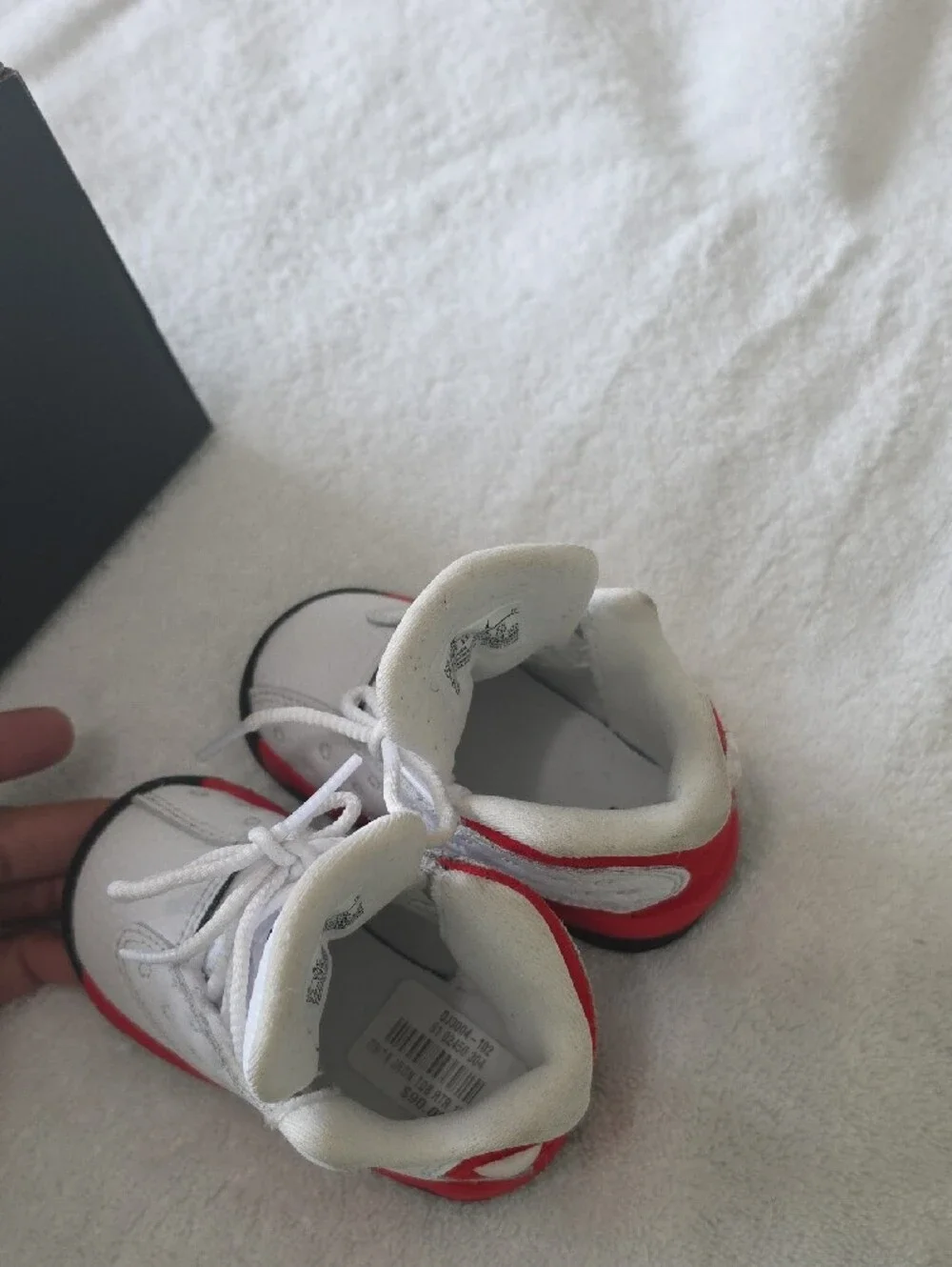 Jordan Baby White Red Black Mini Basketball Shoes